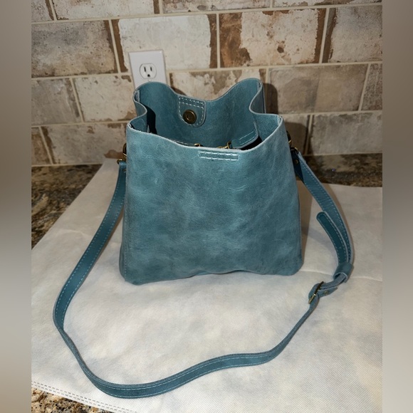 NEW Portland Leather Goods 🦄🦄🦄 AQUA 🦄🦄🦄 butterfly crossbody bag NEW